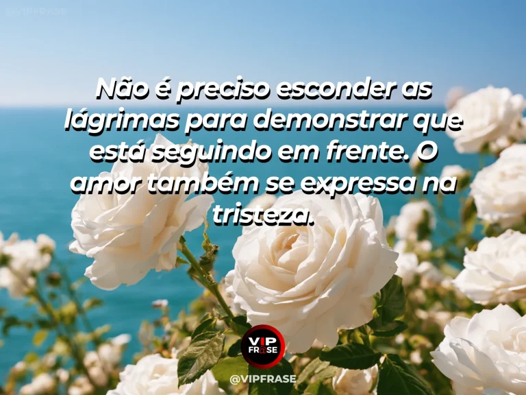 Frase de luto sobre acolhimento, com flores brancas.