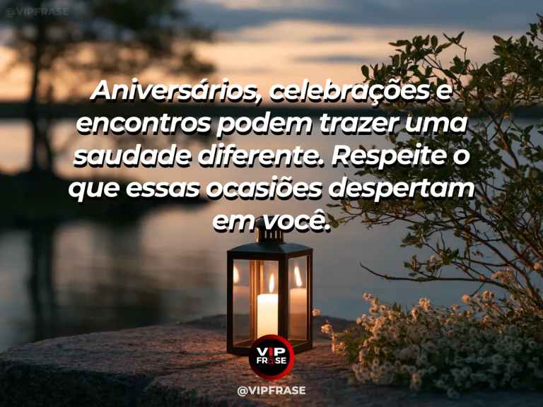 Frase de luto sobre saudade, com calendário e flores.