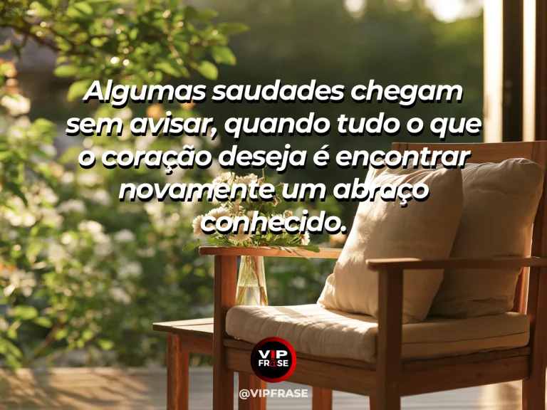 Frase de luto sobre saudade, com xale sobre poltrona.