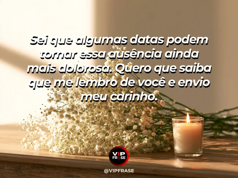 Frase de luto para confortar alguém, com pequeno arranjo floral de mesa.