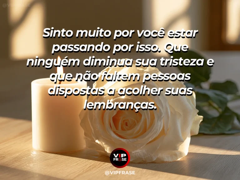 Frase de luto para confortar alguém, com rosa branca com gotas de orvalho.