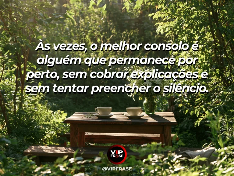 Frase de luto sobre acolhimento, com mãos acolhedoras.