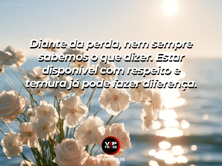 Frase de luto sobre acolhimento, com duas xícaras.