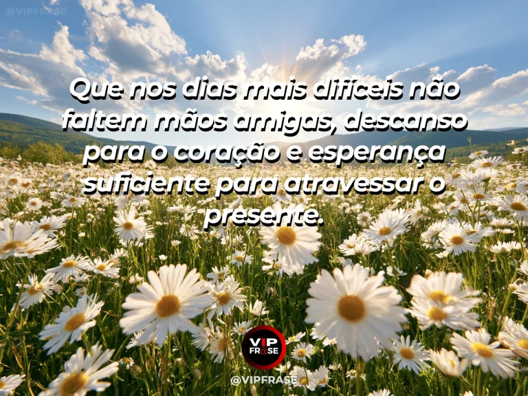 Frase de luto sobre esperanca, com jardim luminoso.