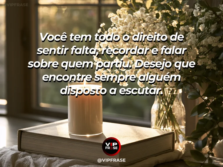 Frase de luto para confortar alguém, com livro de lembranças junto à janela.