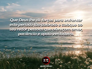Frase de luto para confortar alguém, com ponte de jardim iluminada pelo sol.