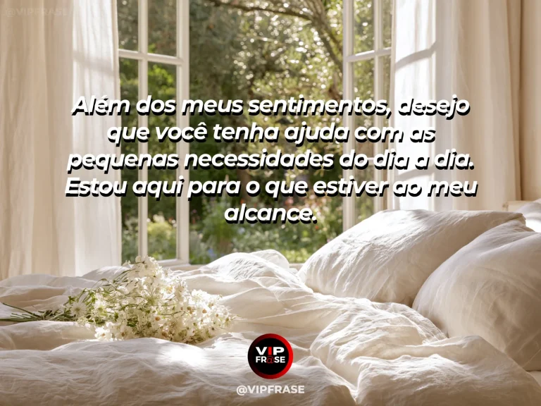 Frase de luto para confortar alguém, com janela aberta para jardim verde.