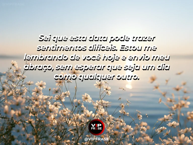 Frase de luto para enviar condolências, com água serena refletindo a manhã.