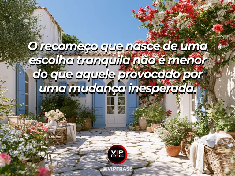 Arte com frase de recomeço sobre recomeços tranquilos também são importantes, em cenário de jardim e natureza iluminada.