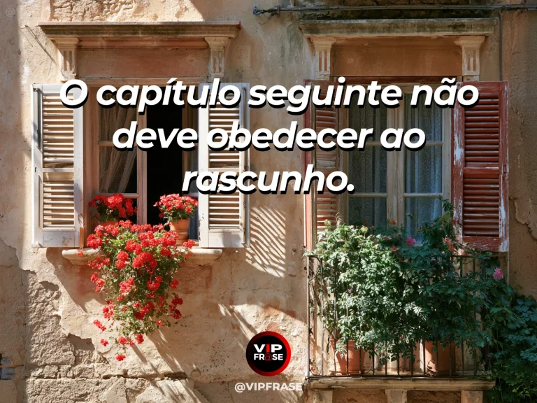 Frase de recomeço sobre um capítulo além do rascunho, com cenário de livro com páginas em branco junto a janela para paisagem verde.