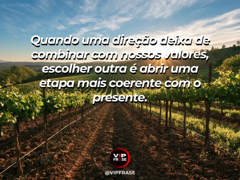 Arte com frase de recomeço sobre uma direção alinhada ao presente, em cenário de jardim e natureza iluminada.