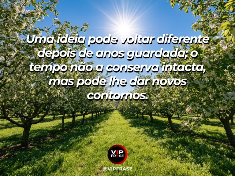 Arte com frase de recomeço sobre uma ideia antiga renovada pelo tempo, em cenário de ambiente acolhedor com luz natural.