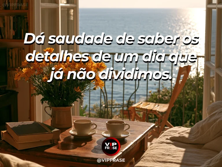 Arte de frase de saudade com cartas e flores frescas sobre uma mesa rústica.