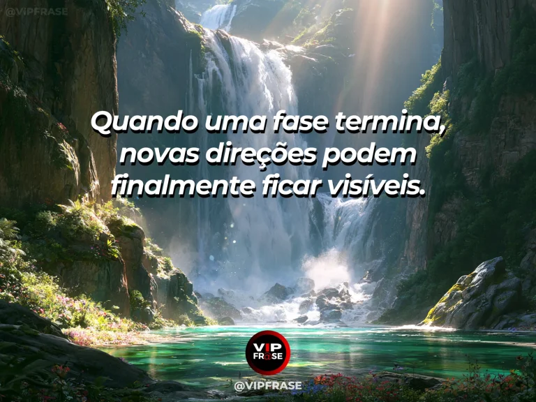 Frase de superação em cenário natural sobre há caminhos que só aparecem depois.