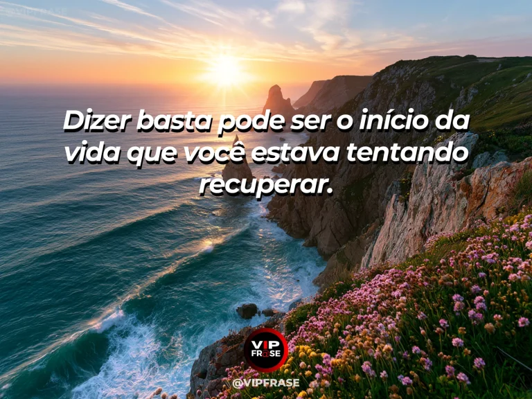 Frase de superação em cenário natural sobre há limites que libertam.