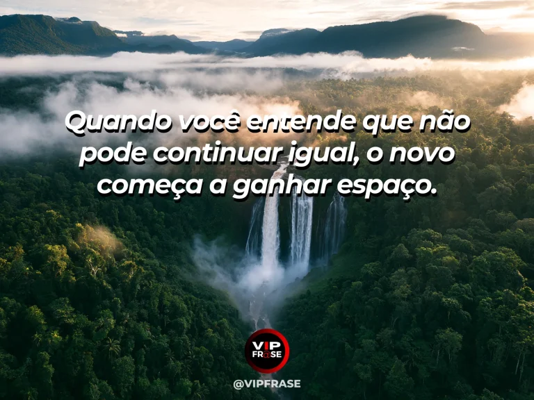 Frase de superação em cenário natural sobre há recomeços que nascem do limite.