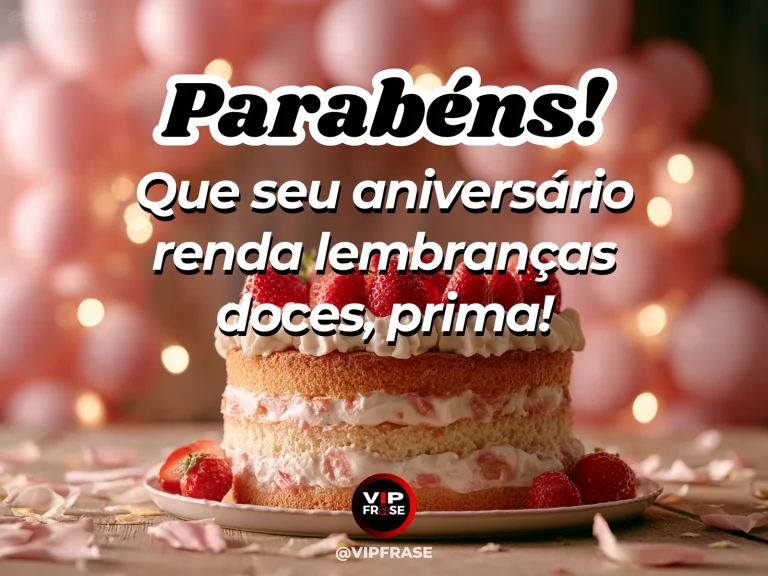 Mensagem de aniversário para prima sobre saudade, em álbum com flores.