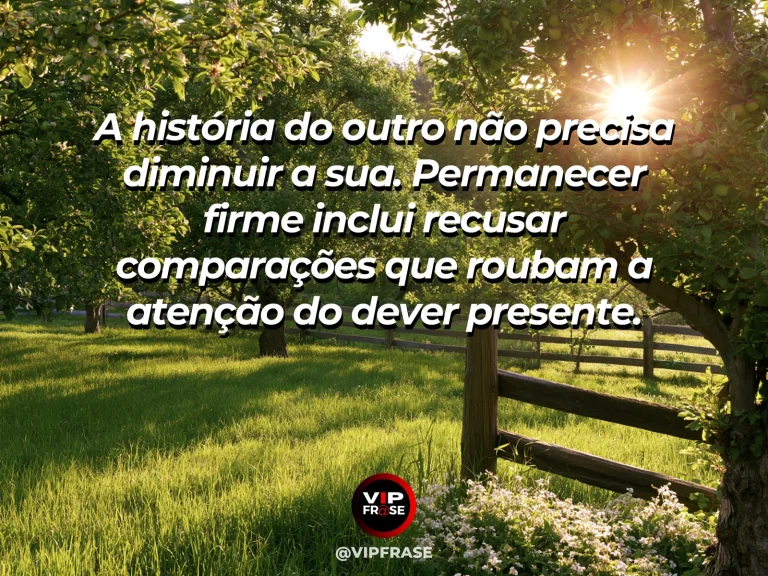 Mensagem de força sobre liberdade diante da comparação, com dois picos de alturas diferentes iluminados pelo sol.
