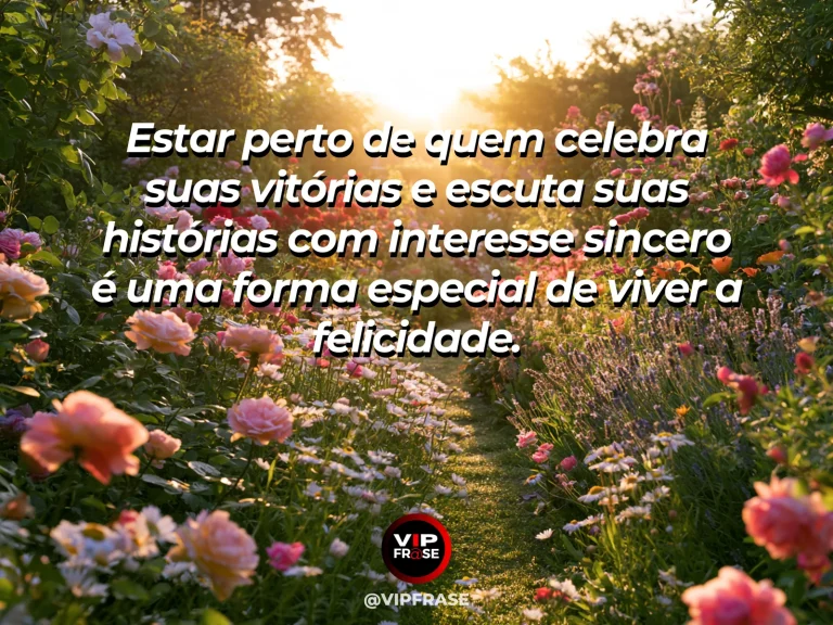 Mensagem de felicidade sobre a felicidade dos encontros verdadeiros, com mesa comunitária em pomar iluminado.