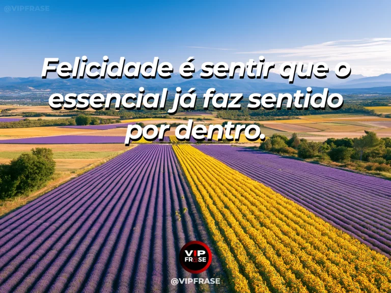 Mensagem sobre felicidade e alegria de viver, com wheat field under summer sky.
