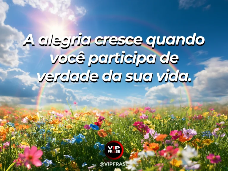 Mensagem sobre felicidade e alegria de viver, com golden forest clearing.
