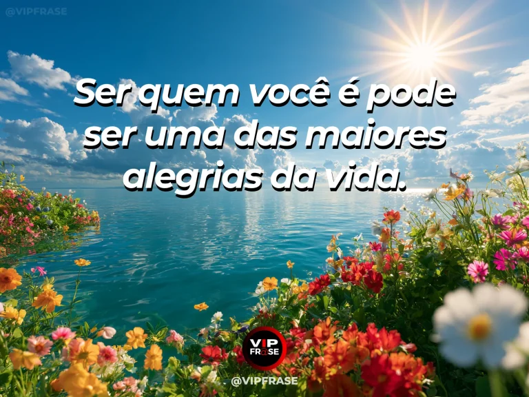 Mensagem de felicidade sobre liberdade para ser feliz, com caminho costeiro aberto com horizonte azul.