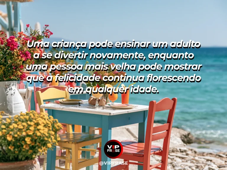 Mensagem sobre felicidade e a alegria que aproxima diferentes idades, com timeless iluminado pelo sol park carousel of flowers and colorful ribbons.