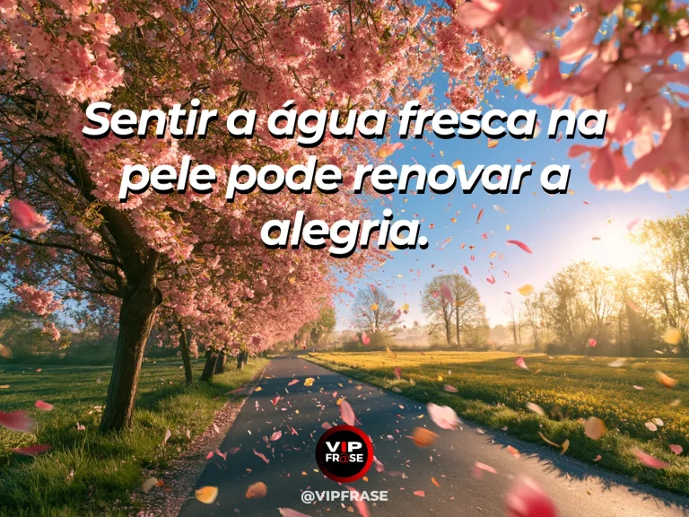 Mensagem sobre felicidade e a felicidade do primeiro mergulho, com clear turquoise waterfall plunge pool with orchids.