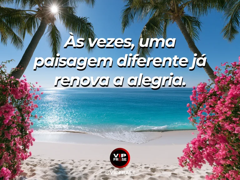 Mensagem sobre felicidade e felicidade em uma mudança de cenário, com winding coastal road with vibrant flowers and turquoise ocean.