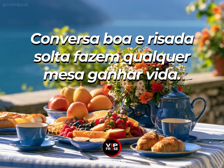 Mensagem sobre felicidade e o encanto de uma mesa animada, com bright Mediterranean garden dining table set with fresh flowers.