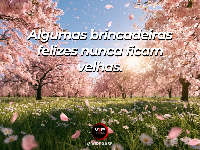 Mensagem sobre felicidade e uma felicidade que atravessa gerações, com playful wooden swing under a flowering apple tree.