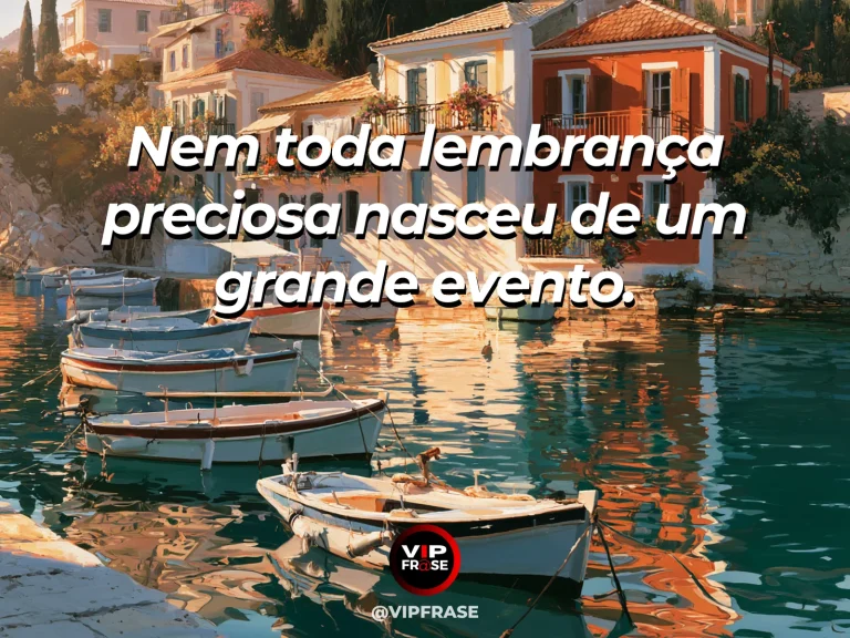 Mensagem sobre a vida com barco de madeira em lago calmo com flores.