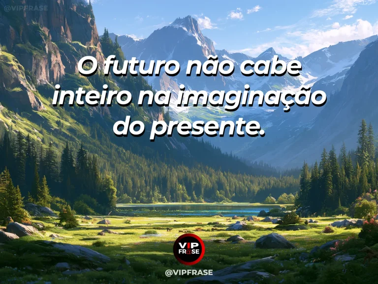 Mensagem sobre a vida, com montanhas verdes diante de um horizonte azul amplo e luminoso.