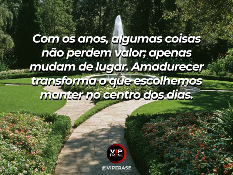 Mensagem sobre a vida com jardins em terraços com flores variadas.