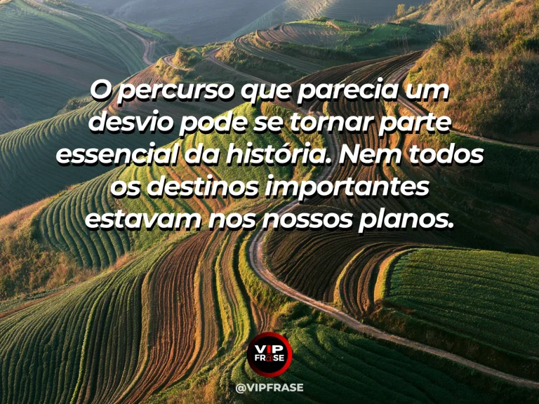 Mensagem sobre a vida com estrada sinuosa nas montanhas com vales verdes.