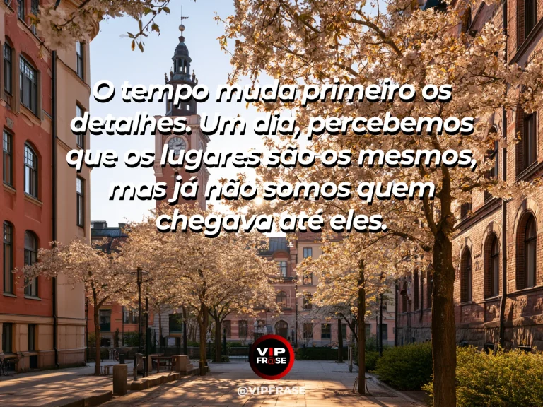 Mensagem sobre a vida com vila alpina à beira do lago com reflexos e flores.