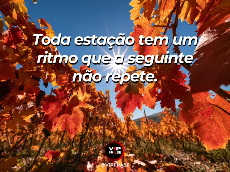Mensagem sobre a vida, com um pomar com árvores floridas e folhagens em diferentes tons.