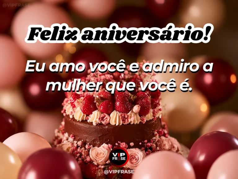 Mensagem de aniversário para esposa sobre amor e cumplicidade, com cenário romântico iluminado.