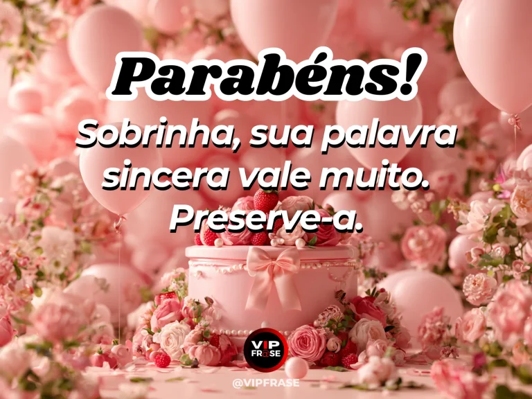 Mensagem de aniversário para sobrinha sobre sabedoria, com cena festiva de delicate floral decorated birthday cake.