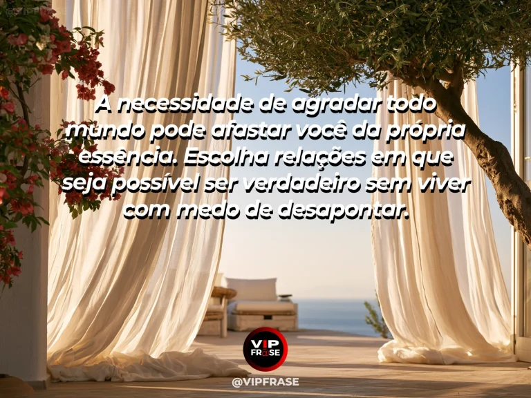 Mensagem de autoestima sobre authenticity and freedom from people pleasing, em cena luminosa e acolhedora