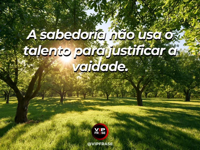 Mensagem de sabedoria sobre talento com humildade, com violino de madeira repousando entre flores claras.