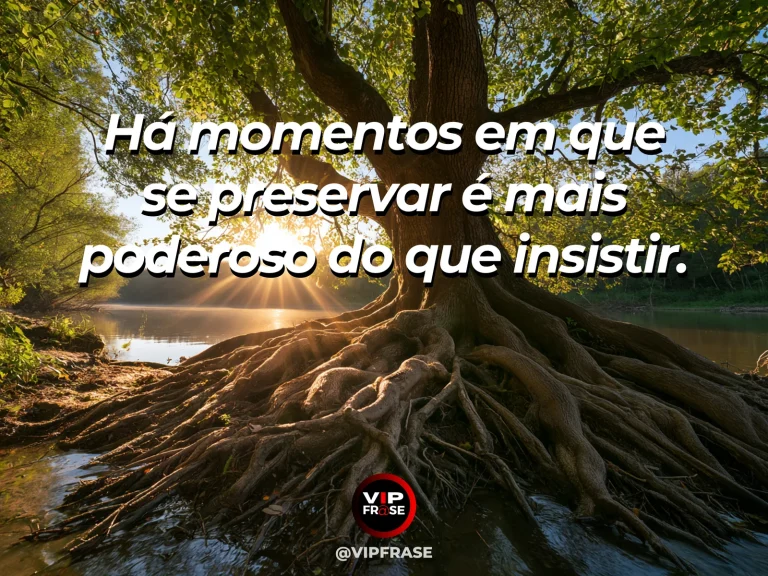 Frase de superação em cenário natural sobre nem toda força vem da resistência.