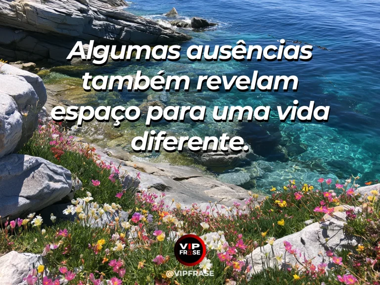 Frase de superação em cenário natural sobre nem toda perda deixa apenas vazio.