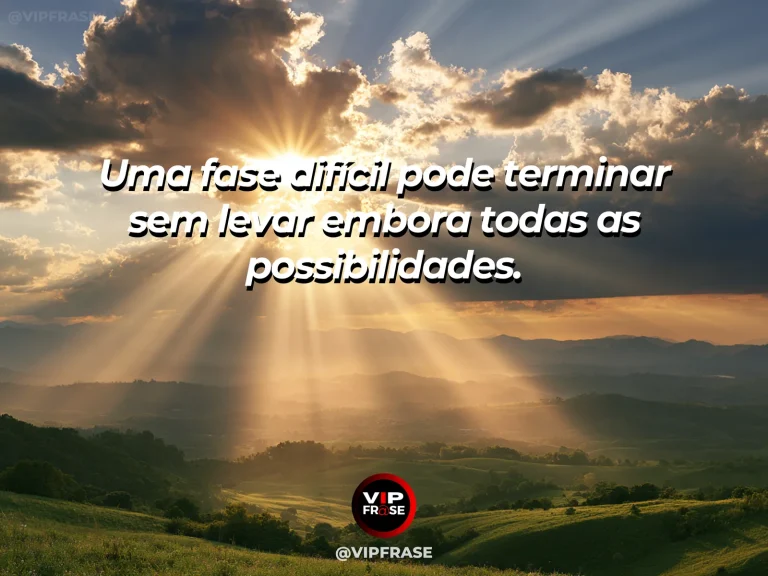 Frase de superação em cenário natural sobre o amanhã não precisa repetir hoje.