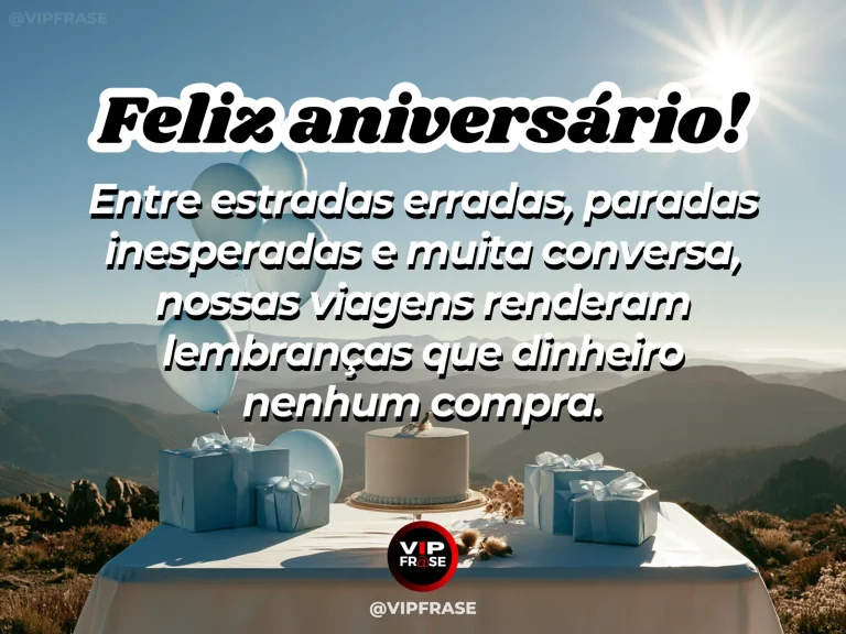 Arte de aniversário para amigo sobre amizade, com cenário comemorativo acolhedor e elementos visuais relacionados à amizade.