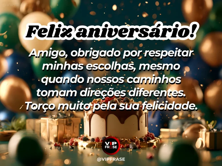 Arte de aniversário para amigo sobre amizade, com cenário comemorativo acolhedor e elementos visuais relacionados à amizade.
