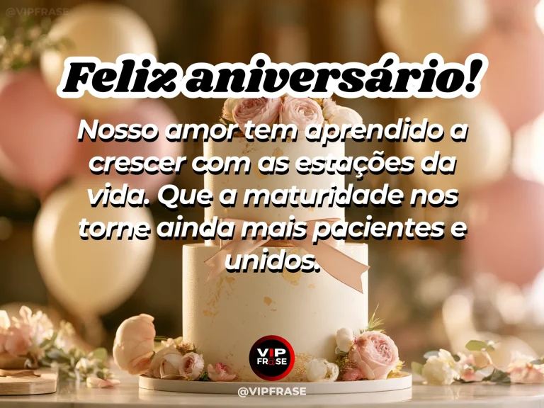 Mensagem de aniversário para esposa sobre amor e cumplicidade, com flores e luz natural.