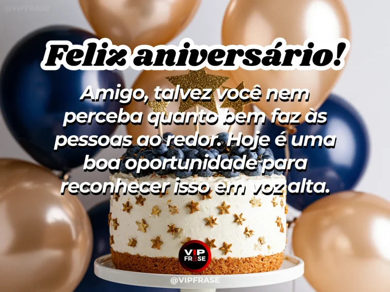 Arte de aniversário para amigo sobre gratidao, com cenário comemorativo acolhedor e elementos visuais relacionados à amizade.
