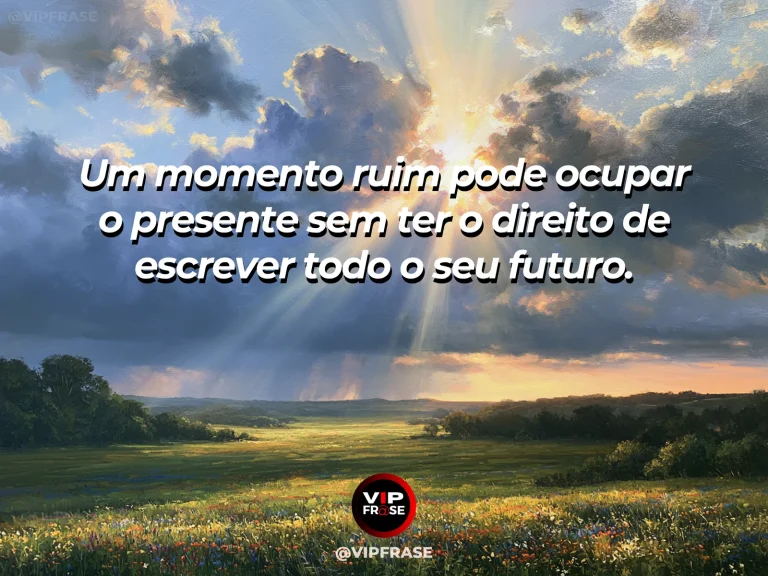 Mensagem de superação em cenário natural sobre o dia difícil não precisa virar destino.