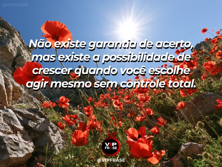 Mensagem de superação em cenário natural sobre o medo do fracasso não precisa decidir por você.